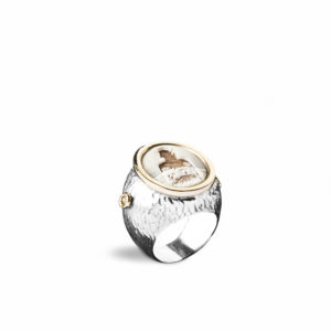 Anello in Cammeo - Il Benefattore felice di Magritte