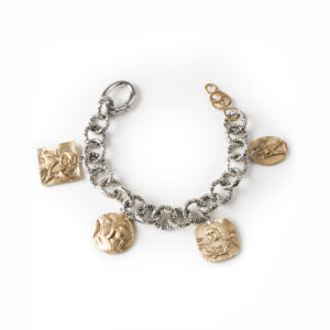 Bracciale in Argento con pendenti di Le Corbusier, Picasso e Botero